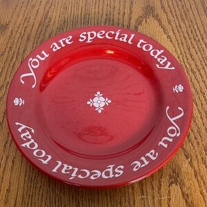 Waechtersbach “You Are Special Today" Original Red Plate